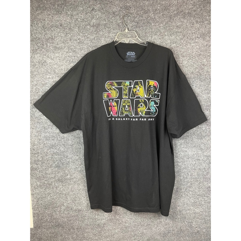 Star Wars T-Shirt Womens 4XLT Black Excellent Mad Engine Graphic Logo Tee